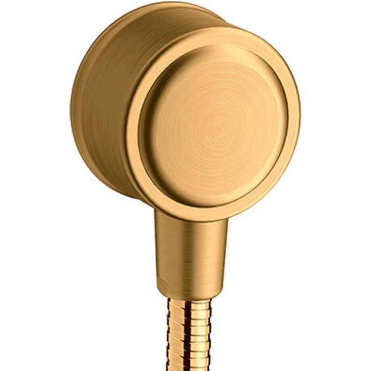 hansgrohe Axor Montreux Fixfit Wandanschluss, mit Rückflussverhinderer, Farbe: Brushed Gold Optic - 16884250