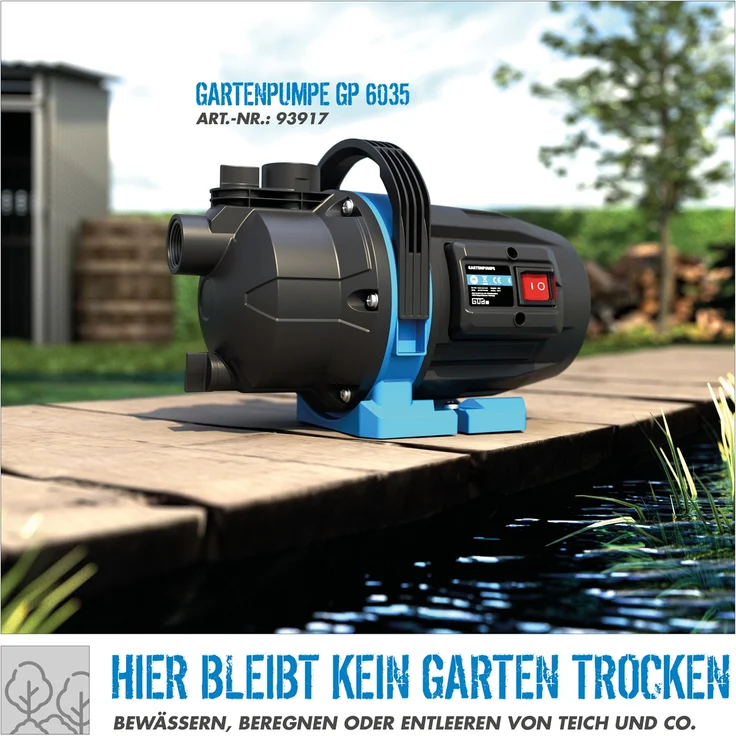 Güde Gartenpumpe Bewässerungspumpe Teichpumpe Wasserpumpe 3200l 600W GP 6035 – Bild 4