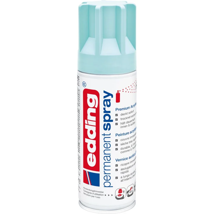 edding 5200 Permanent Spray Premium pastellblau matt, Acrylic Paint 200 ml – Bild 1