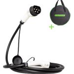 Ladekabel Typ 2 inkl. Tasche für alle E-Autos  I 22 kW I bis 10m Länge I 32A I 3-phasig I versch. Farben - 7,5m / Schwarz
