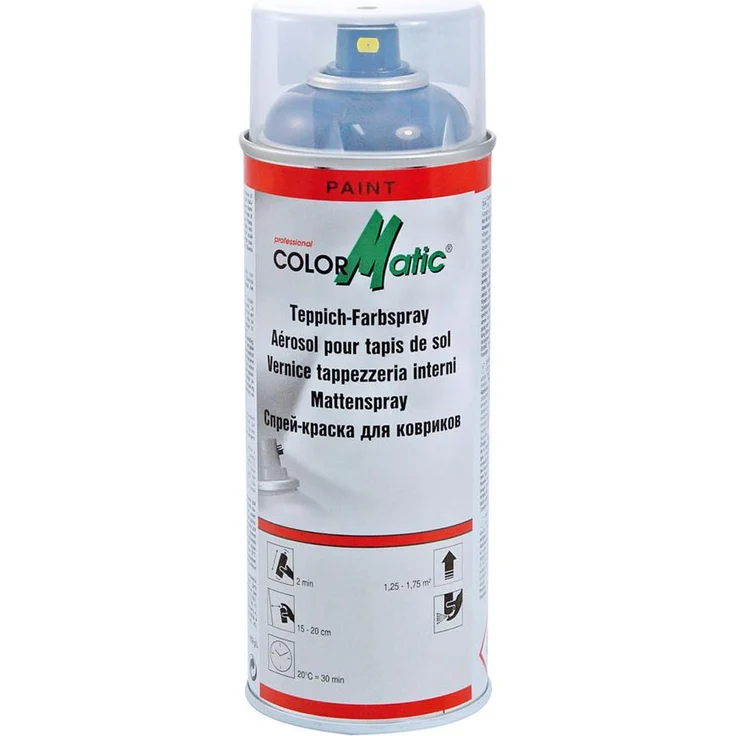 COLORMATIC Acryllack -'-'Teppichfarbspray-'-', Zur Farbauffrischung 400 ml schwarz – Bild 1