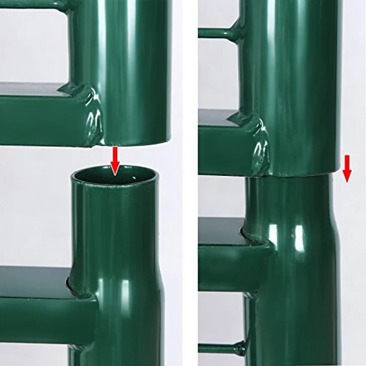 Gartentür Gartentor Wellengitter Tür Inkl. Schloss 150 x 106cm GGD200G - Grün – Bild 7