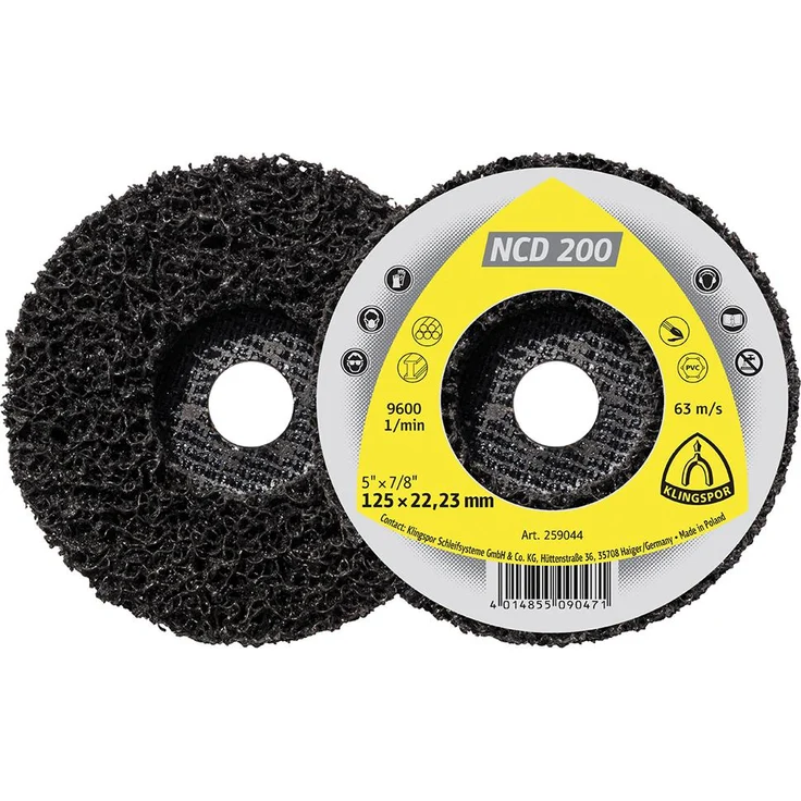 Klingspor 259044 NCD 200 Reinigungsscheibe 125 x 22,23 mm Siliziumkarbid gerade – Bild 2