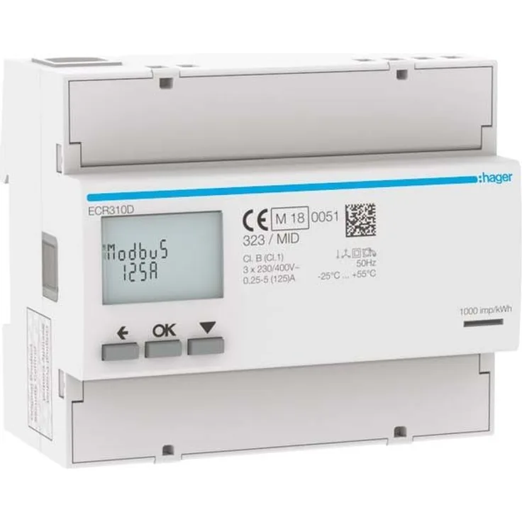 HAGER Energiezähler 3phasig ECR310D