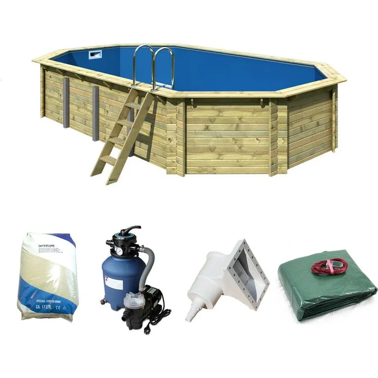 Karibu Pool Bali 5 oval SET inkl. Winterabdeckplane, Skimmer, Filteranlage – Bild 2