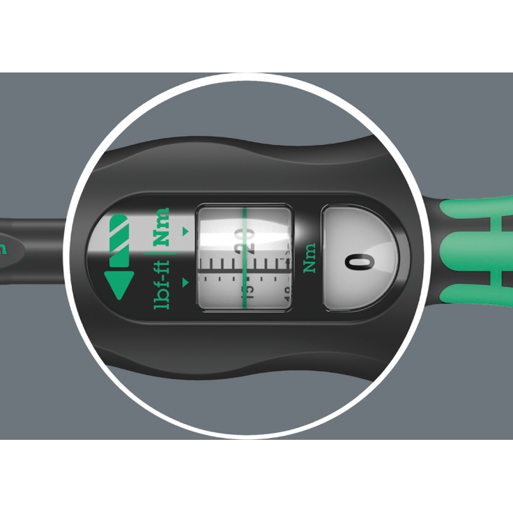 Wera 05075622001 Click-Torque C 3 Drehmomentschlüssel mit Umschaltknarre Schwarz, Grün, 1/2'', 40-200 Nm – Bild 3