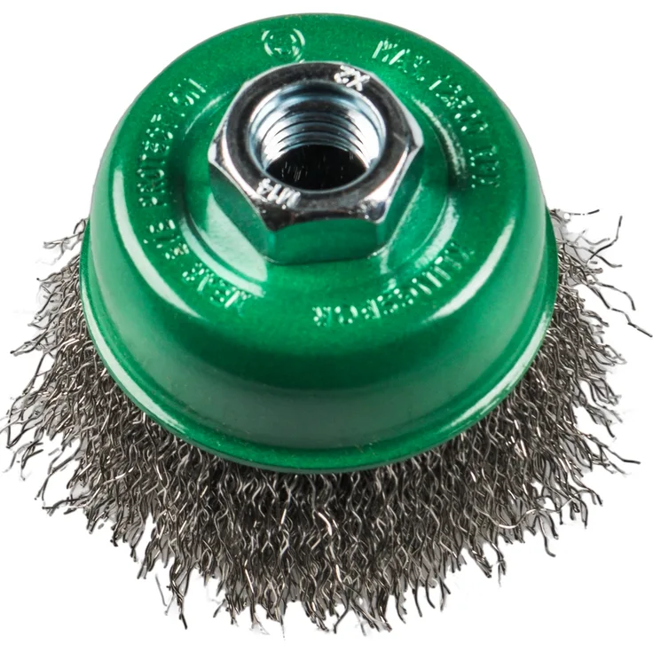 KLINGSPOR Topfbürste 80mm Gewinde M 14 0,3 Edelstahl