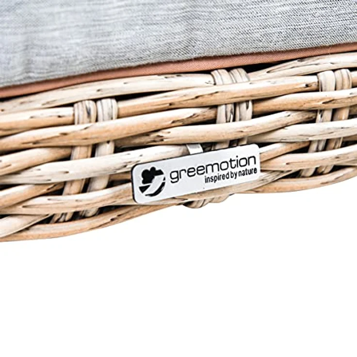 Greemotion Hunde-Sofa Größe S, 95 x 15 x 65 cm, stabiles Stahlgestell mit Rattan-Geflecht, 6 kg, Hundebank, Hundeplatz, Indoor & Terrasse – Bild 9