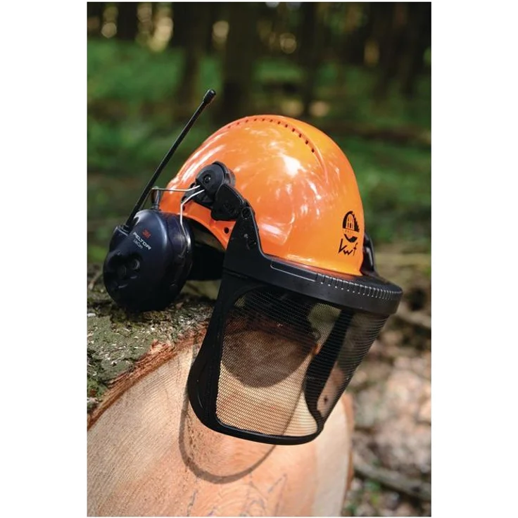3M Forest XA007707350 Forstschutzhelm mit integriertem Visier Orange – Bild 2