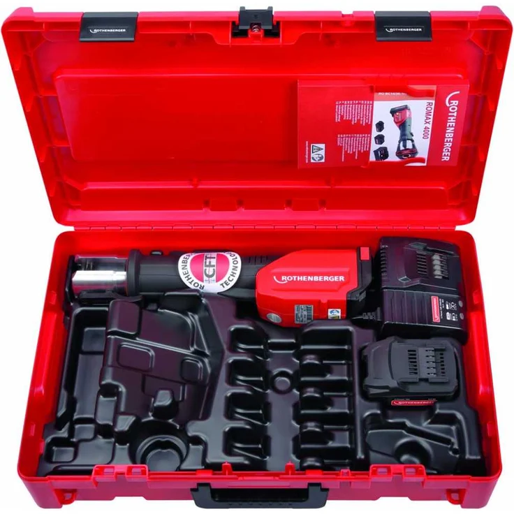 Rothenberger ROMAX 4000 Basic Set Akku Pressmaschine 18V + 1x Akku 4,0Ah + Ladegerät + Koffer ( 1000001840 ) – Bild 5