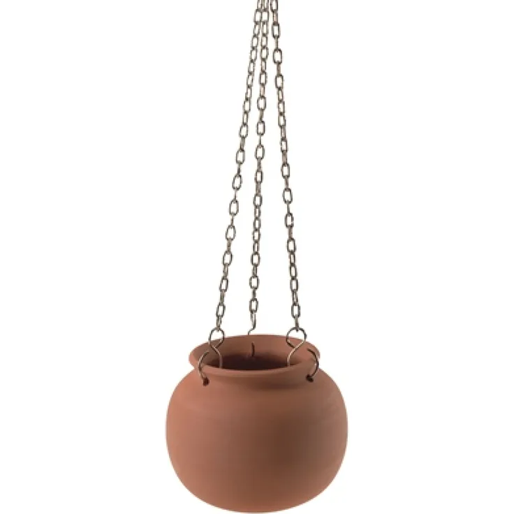 Infraworld Aromatopf aus Terrakotta inkl Kette Saunazubehör W4416