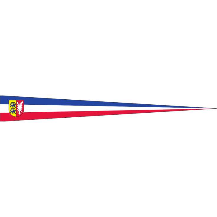 Wimpel Schleswig-Holstein mit Wappen 160 g/m² ca. 30 x 200 cm