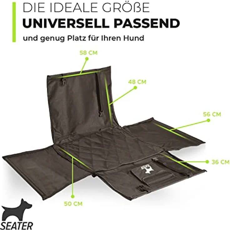 Rocky Hundeautositz Polyester Anschnallgurt faltbar flexibel Schwarz – Bild 8