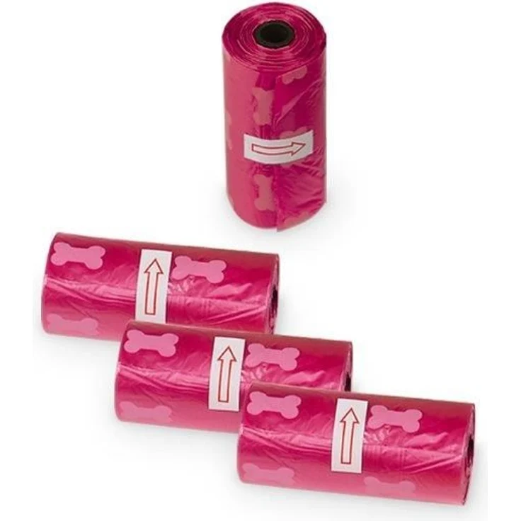 Nobby TidyUp Kotbeutel mit Knochendruck fuchsia, 4 Rollen je 15 Beutel - Preisvergleich