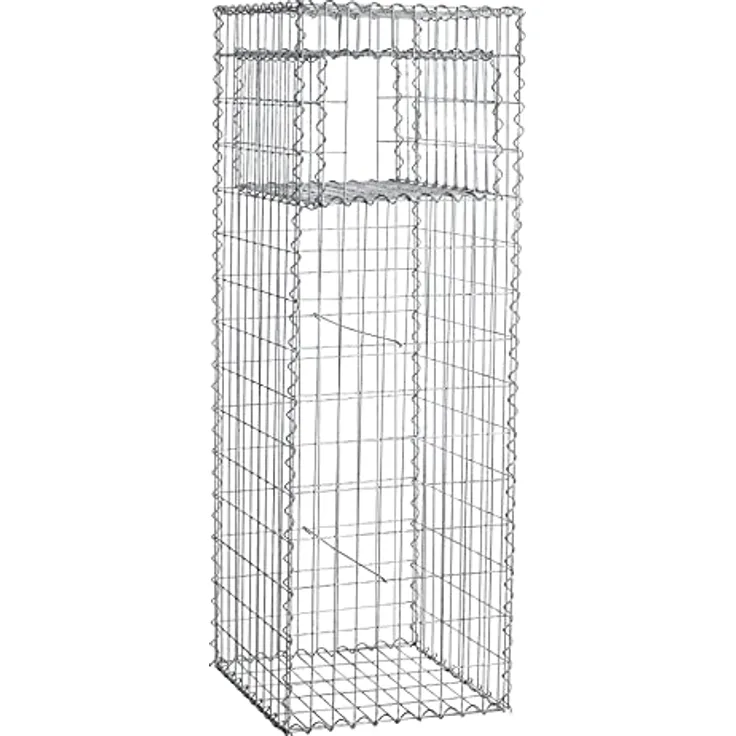 Gabione Gabionen Säule 50x50x150 cm Pfosten eckig Steinkorb Mauer Draht Gitter