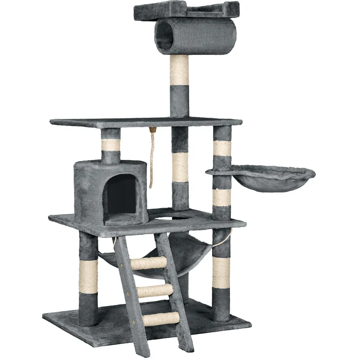 tectake Kratzbaum Stokeley 141cm - grau – Bild 2