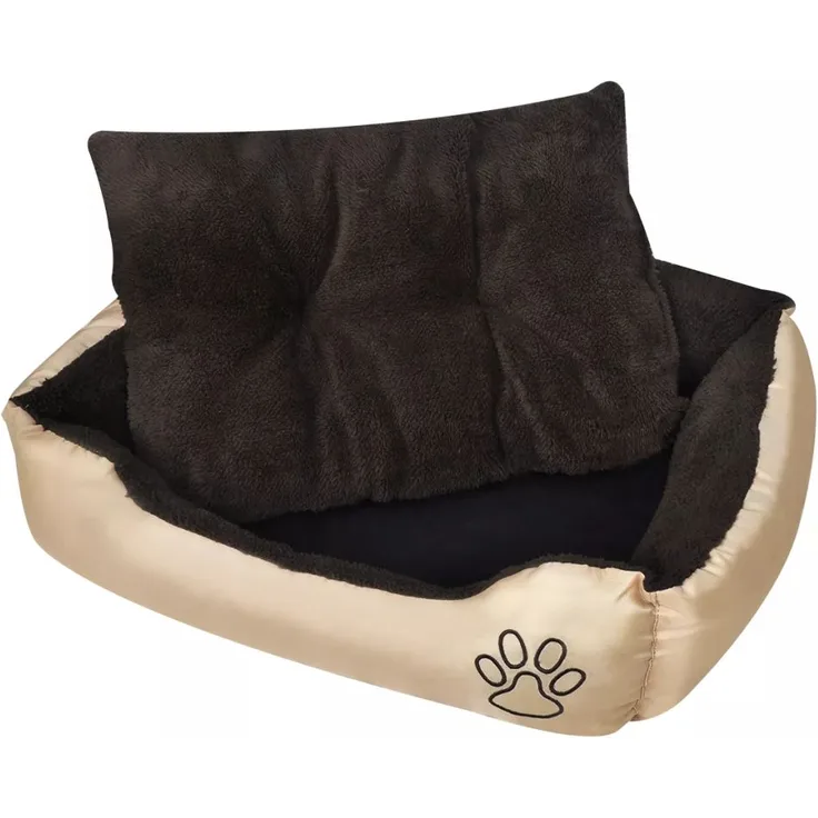 vidaXL Hundebett Beige und Braun XXL