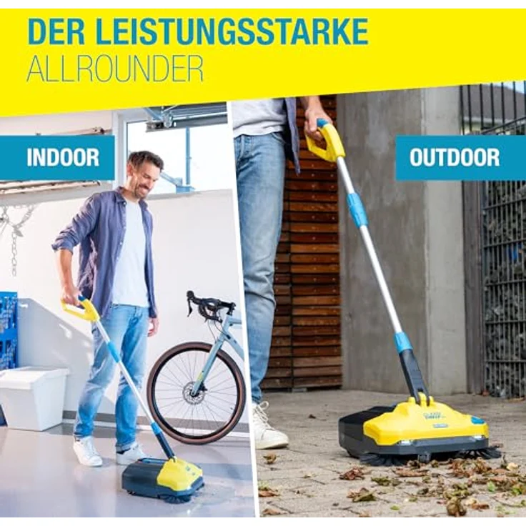 Gloria Haus und Garten EasySweep 18V Akku Kehrmaschine, 40 cm Arbeitsbreite, vielseitig für Innen- und Außenbereiche – Bild 3