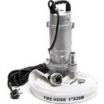 Wiltec Schmutzwasserpumpe 370 W Tauchpumpe mit 1.500 l/h Fördermenge inkl. 20 m Schlauch Pumpe - Effiziente Entwässerung, vielseitige Anwendung, robustes Design, einfache Handhabung, praktische Lösung