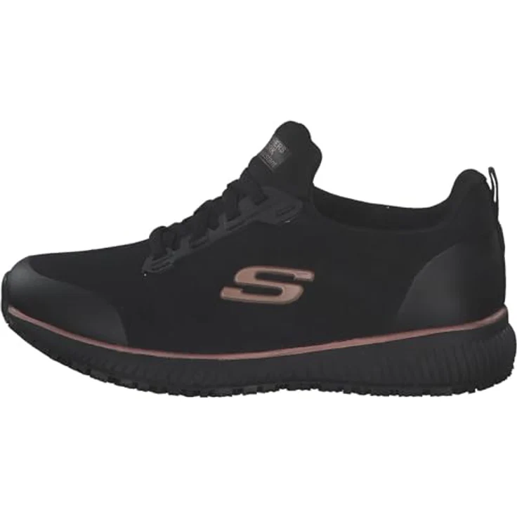 Skechers WORK Damen Sicherheitsschuh, rutschfest schwarz-gold, Anti-Rutsch-Sohle, Gedächtnisschaum-Fussbett, EN 20347:2012 – Bild 2