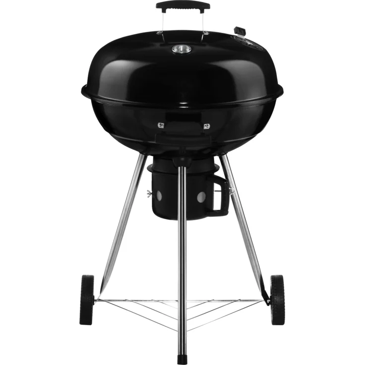 JTI Holzkohlegrill Basic 57cm auf Ständer, emaillierte Kugel mit verchromtem Grillrost und verzinktem Kohlerost, inkl. Aschebehälter und Thermometer