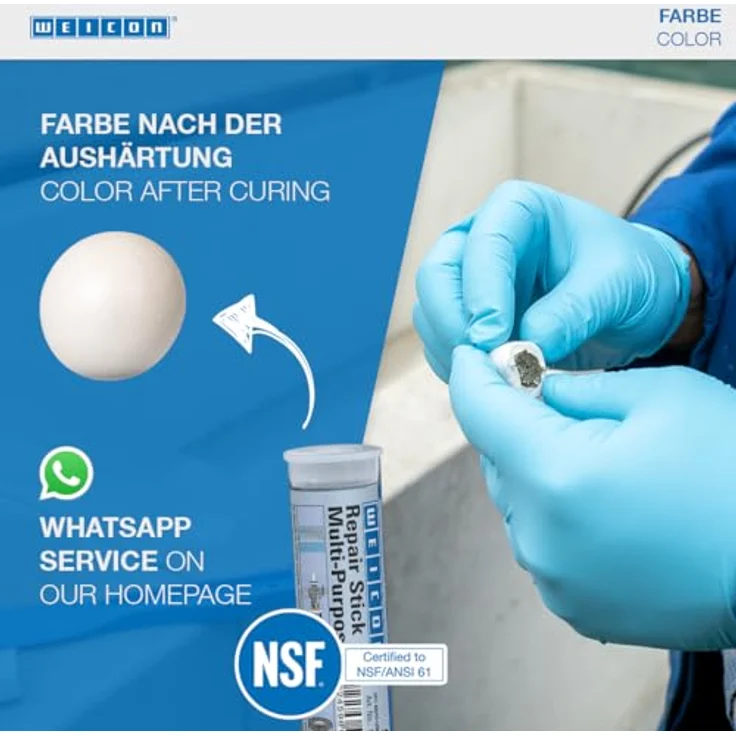 WEICON Repair Stick Multi, 115 g Allround-Kleber für elastische Reparaturen auf Metall, Holz, Kunststoff und mehr – Bild 5