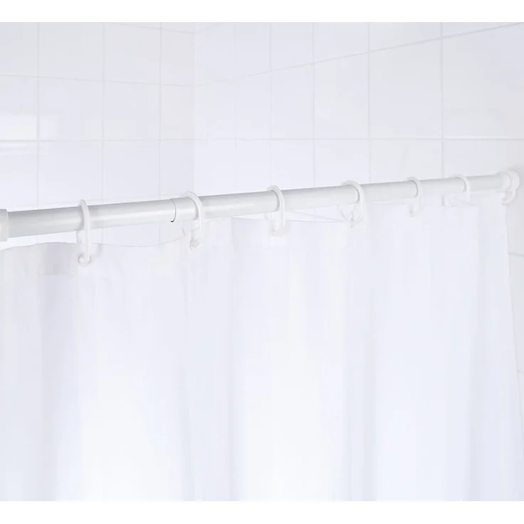 RIDDER Teleskop-Duschstange 110-245 cm, verstellbar, weiß, ohne Bohren, rostfreies Aluminium
