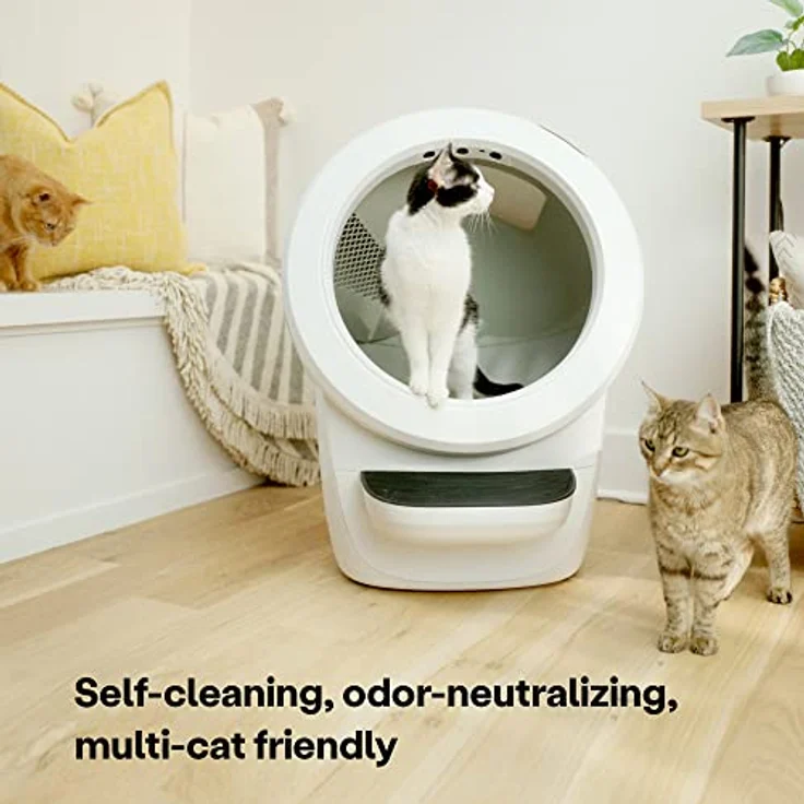 Litter-Robot 4 mit Tritt & Zaun von Whisker (Weiß) - Selbstreinigende Katzentoilette, WiFi, klumpendes Streu, 2-Jahre Garantie - Preisvergleich – Bild 2