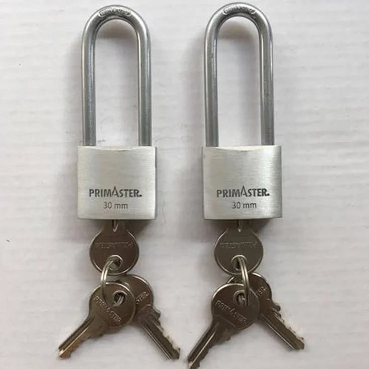 TrendLine Vorhängeschloss silber mit hohem Bügel 30.0 mm - 2 Stück – Bild 2