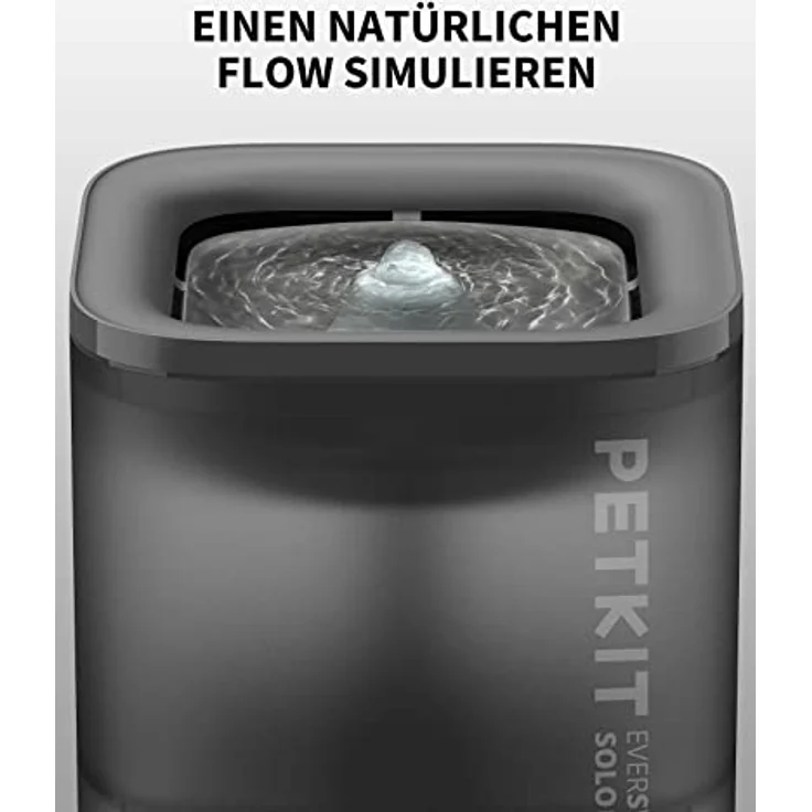 PETKIT CYBERTAIL Katzen Trinkbrunnen, Hundewasserspender, 1,85L LED-Licht, Extrem Leiser, Schnurgebundener Wasserspender, Schnurlose Wasserpumpe, Grau – Bild 5