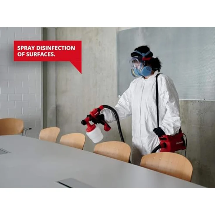 Einhell Elektrisches Farbsprühsystem TC-SY 600 S (600 W, halbstationär, mittelgroße bis große Arbeitsflächen, für Lacke, Lasuren und Innenwandfarben) – Bild 6