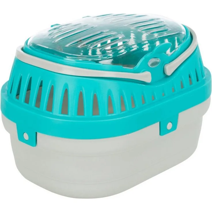 TRIXIE Tiertransportbox Traveller Pico Transportbox, für Kleinnager und Kaninchen, blau