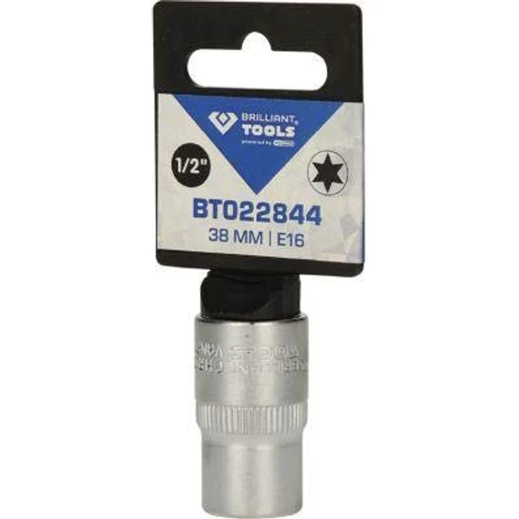 Brilliant Tools Torx-E-Stecknuss E16, 1/2" Innenvierkant-Antrieb aus Chrom-Vanadium-Stahl, 38 mm Länge - BT022844 – Bild 6