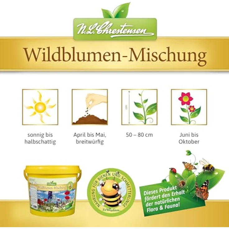 N.L. Chrestensen 5-Liter-Eimer Wildblumen-Mischung – Bild 5