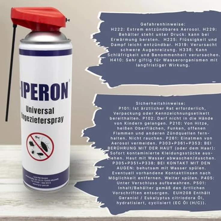 IPERON Ungezieferschutz Duo, Insektenspray-Set mit Fogger & Sprühflasche, 550 ml, schnelle Wirkung gegen Schädlinge – Bild 5