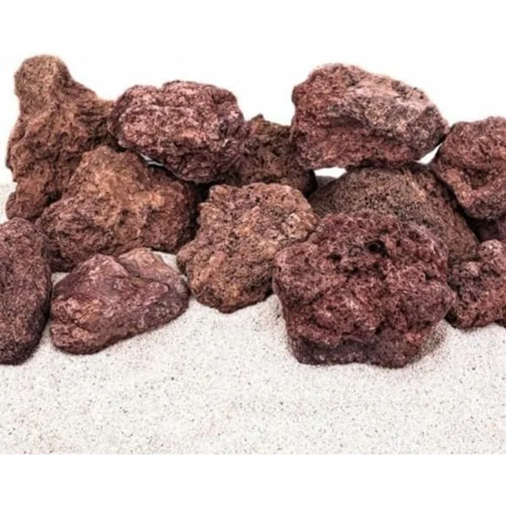 AquaOne Aquarium Steine Rote Lavasteine I Natursteine Lava 25kg Mix Größe M-XL I Aquascaping Gestein für Tank I Lavagestein Dekoration Aquascape Deko – Bild 4