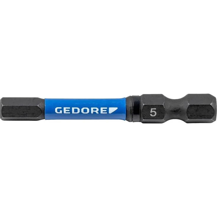 Gedore Torsions-Bit-Satz Sechskant IN 6, 50 mm, optimierte Standzeit durch Drehmomentspitzen, Color-Code Markierung