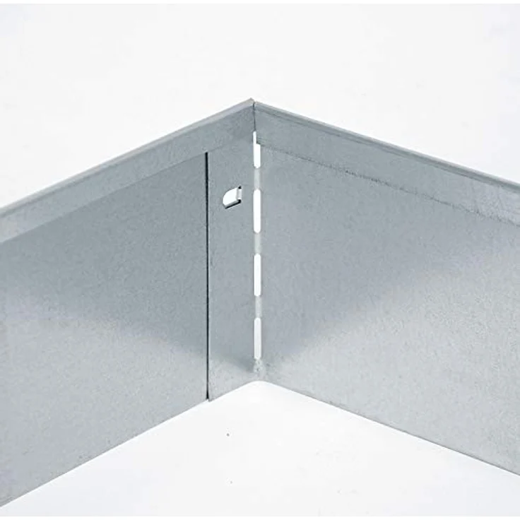 bellissa Rasenkante aus Metall - 7010 - Stahlblech feuerverzinkt, silberfarbig - 118 x 19,5 cm, Nutzlänge 5,75 m - Mit patentierter Verbindungstechnik – Bild 2