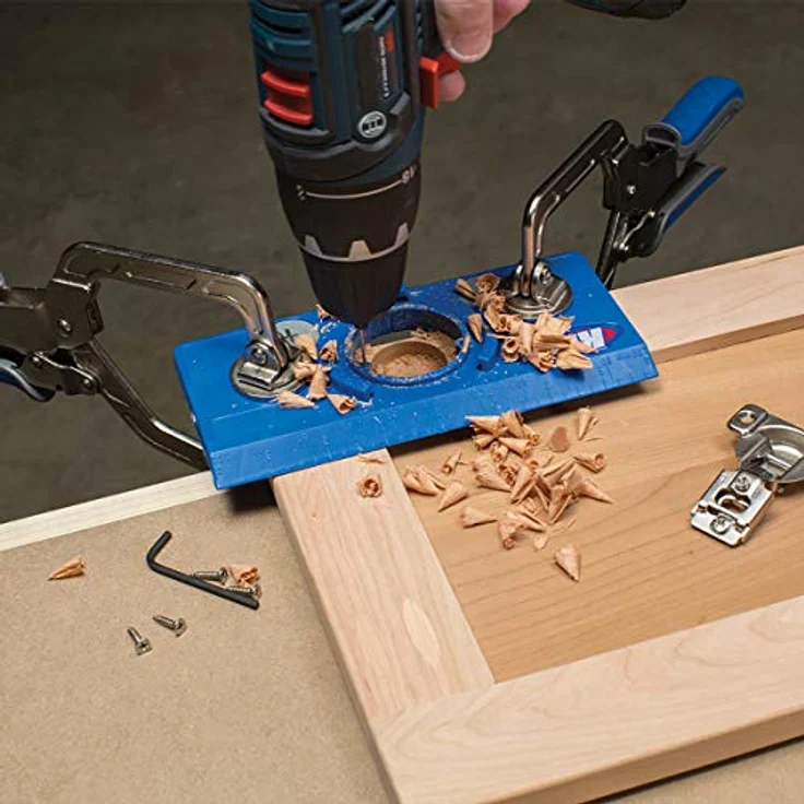 Kreg Concealed Hinge Jig Bohrschablone für Topfscharniere Ø 35 mm ( KHI-HINGE ) für Möbelbau und Schranktüren – Bild 3