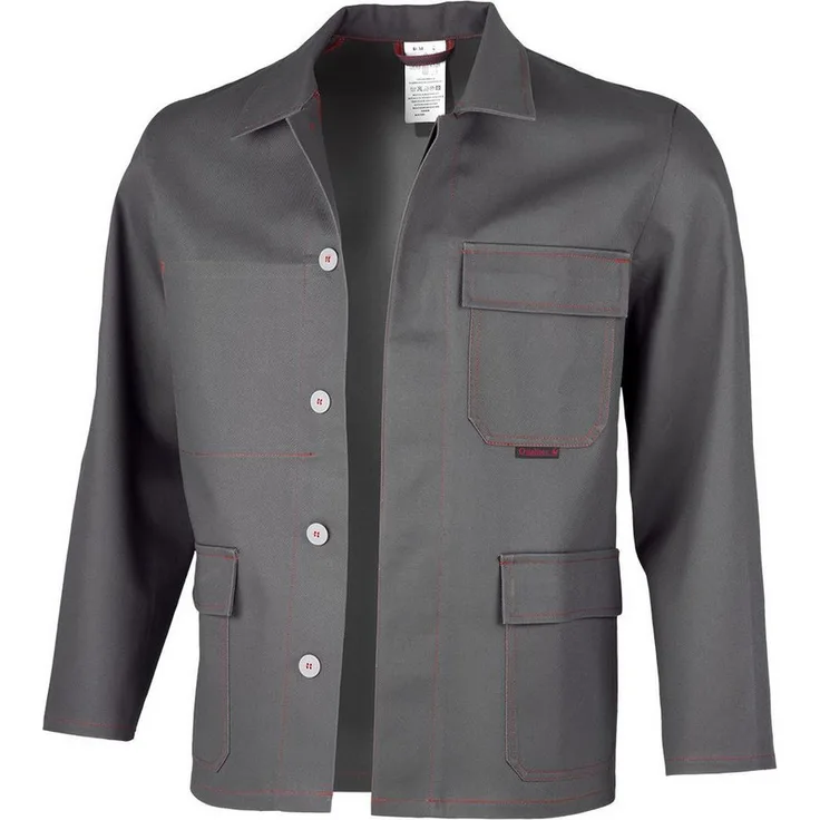 QUALITEX HIGH QUALITY WORKWEAR Arbeitsjacke robuste Schweisser-Arbeitsjacke reine Baumwolle hoher Flammpunkt (1-St) BW 370 g Schutzjacke mit 4 Taschen strapazierfähige Werkstattjacke