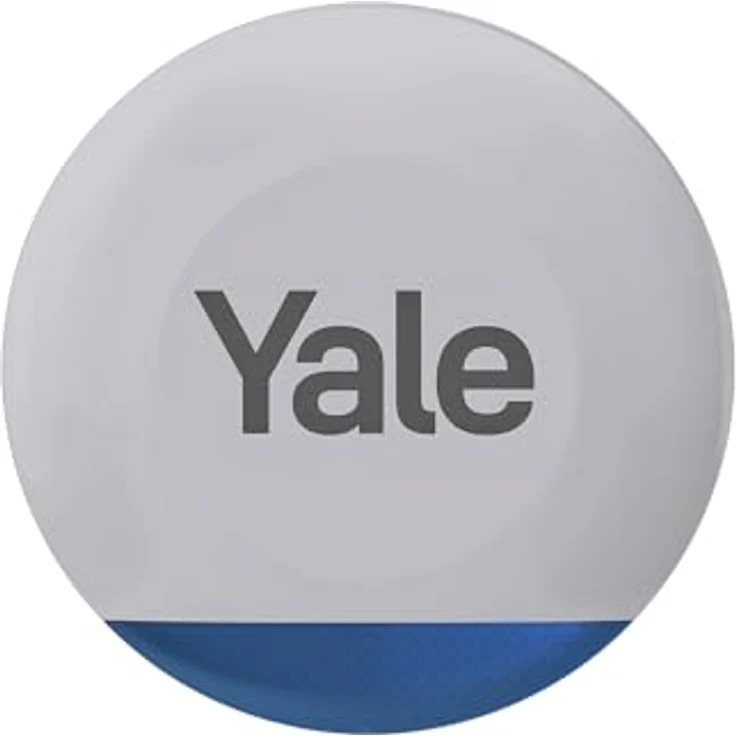 Yale Außensirene Grau, Einstellbare Sirene mit bis zu 100 dB, Blinkende LED-Leuchten, Echtzeit-Benachrichtigungen, Yale Horizon+ Technologie 1 km Reichweite, Kompatibel mit Yale Smart Alarm – Bild 1