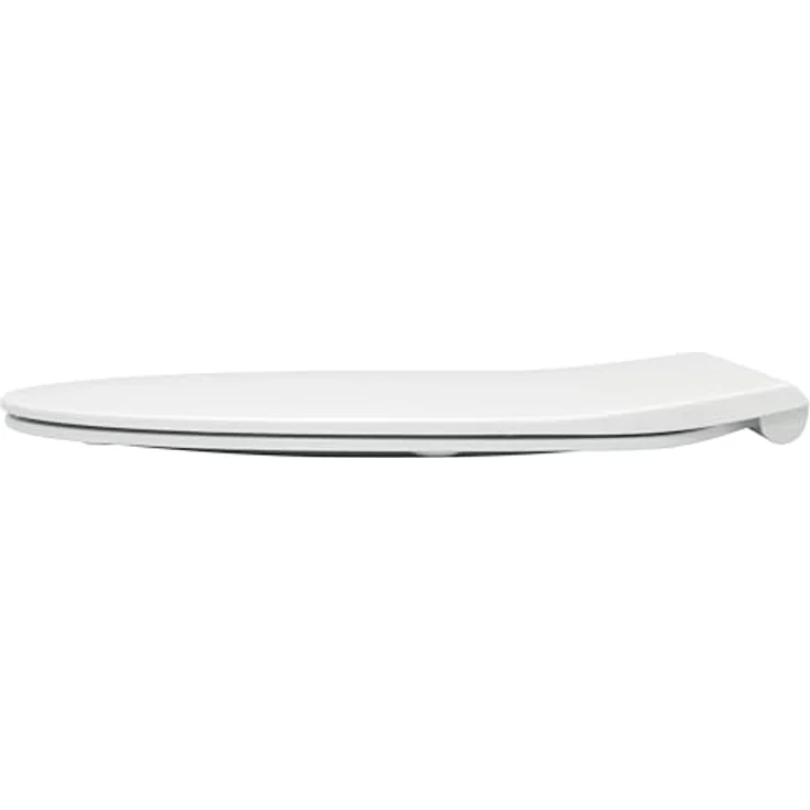 Calmwaters WC-Sitz Flach Absenkautomatik Weiß Duroplast O-Form Slim, antibakteriell, robust, abnehmbar, mit Edelstahl-Scharniere – Bild 5