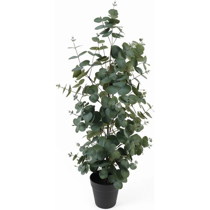 Present Time Eukalyptus-Dekopflanze, Kunstpflanze in Grün, 78 cm, Freiform, CE-Dekoration