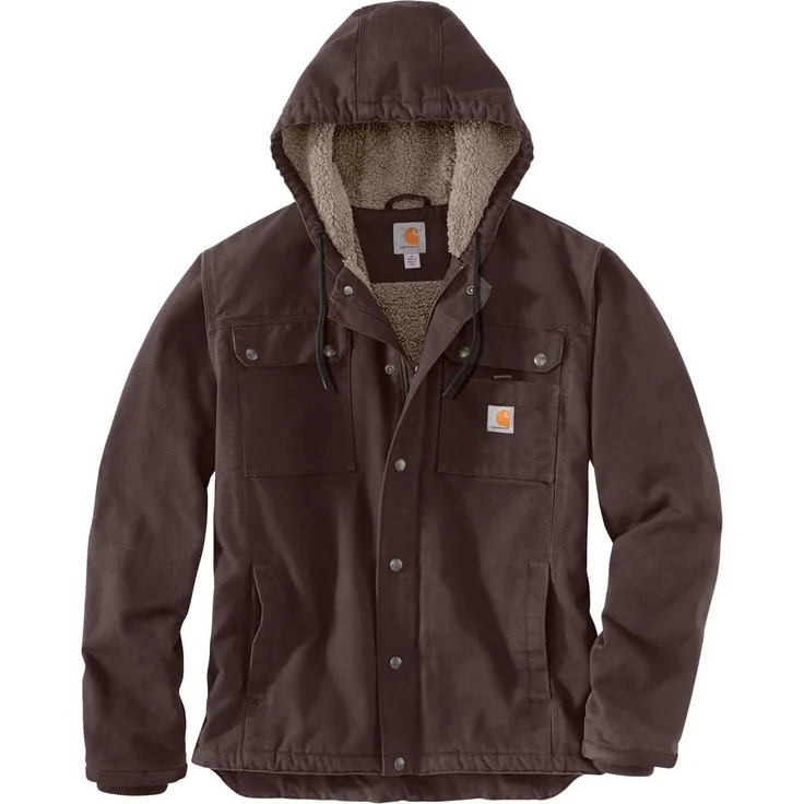 Carhartt Arbeitsjacke Bartlett Jacket mit Kapuze und warmem Futter, Baumwoll Duck, braun