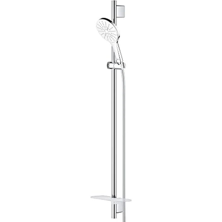 GROHE Rainshower SmartActive Brausestangenset 130, Moon White/Chrom, 3 Strahlarten, 900mm, Silverflex 1,750mm, 8,5l/min – Bild 2