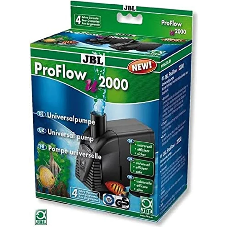 JBL ProFlow u2000 60585 Universalpumpe mit 2000 l/h zur Umwälzung von Wasser in Aquarien und Terrarien