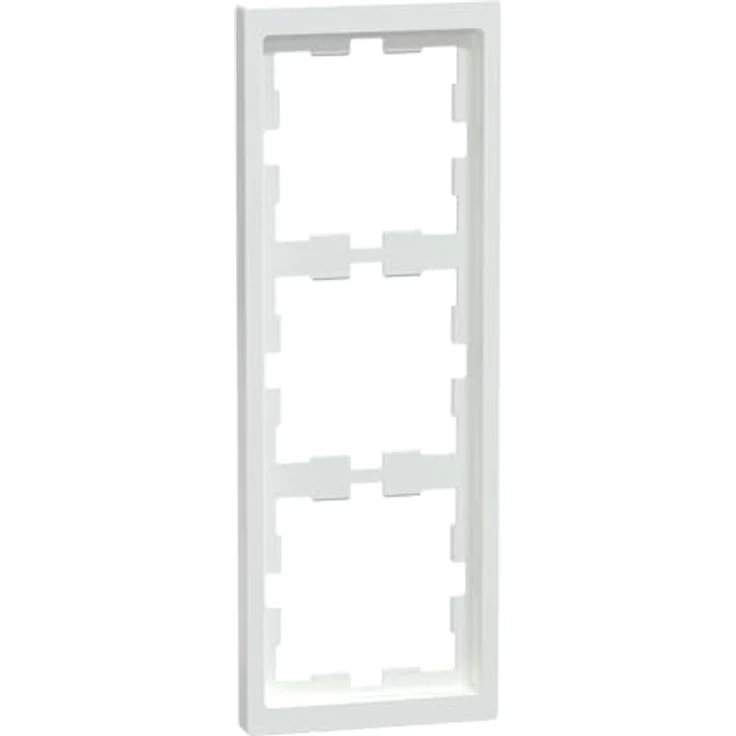 Merten Abdeckrahmen 3fach Serie D-Life, Lotosweiß, thermoplastisches Material, für Senkrecht- und Waagerechtmontage, IP20 – Bild 2
