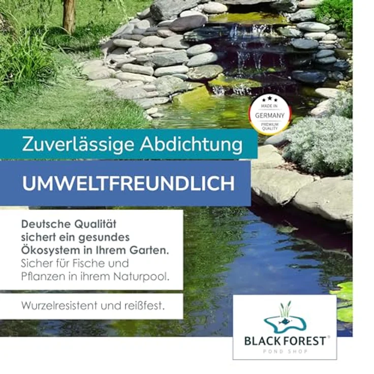 PVC Teichfolie schwarz in einer Stärke von 1.50 mm, Maß 8 x 8 m. – Bild 4