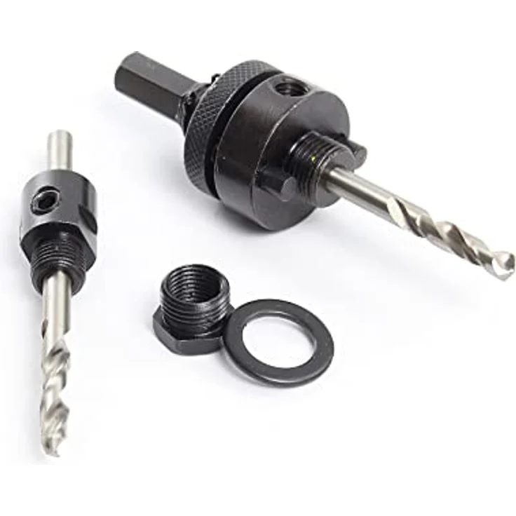XPOtool 9-teiliges HSS Bi-Metall Lochsägen Set 16-68 mm, robustes Set für Holz, Weichmetall und Kunststoffe, inklusive Aufnahmedorne und Adapter, titanbeschichtet – Bild 5