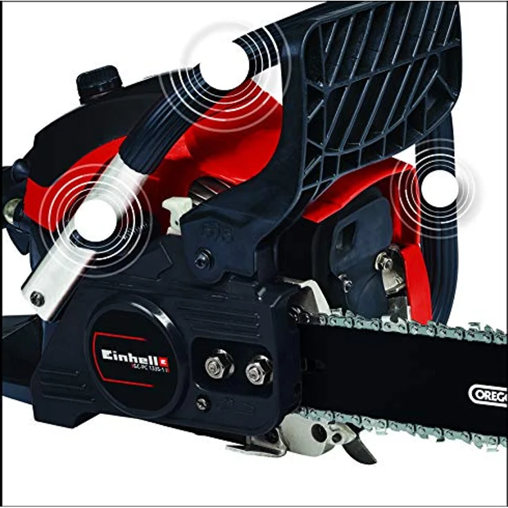 Einhell Benzin-Kettensäge GC-PC 1335-1 I - 1.3 kW, 34,5 cm Schnittlänge, 35 cm Schwertlänge, OREGON-Qualitätsschwert und kette, Antivibration, Rückschlagschutz mit Sofort-Kettenbremse – Bild 5